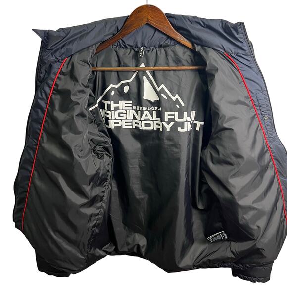 Superdry Navy Puffer Jacket Men’s XXL Double Zip Fuji - Picture 4 of 13